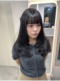 レイヤーカット/ハイレイヤー/ブルーブラック/透明感カラー