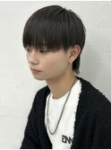 ノーセットナチュラルシースルーマッシュウルフツーブロック