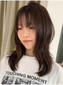 ニュアンスレイヤーハッシュカットアンニュイヘア/岸本