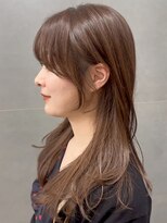 ジエクト カナウ(The Ect canow)&nbsp;【顔周り似合わせ】姫カットレイヤー/小顔ヘア/くすみベージュ