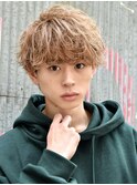メンズ波巻きツイスパニュアンススパイラルスパイキーショート