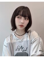 ロンドリゼル 札幌(Lond RiseL) オリーブグレー/前髪/ボブ/マロンベージュ/レイヤーカット/小顔