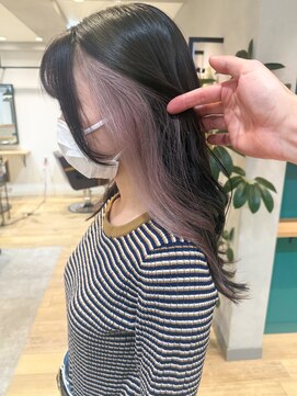 エミス バイ メルト 吉祥寺(emis by melt) 【堀惠】インナーカラーピンクベージュラベンダー吉祥寺20代30代