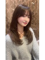ロンドアベニール 北千住(Lond avenir) 韓国顔周り/バタフライカット/ミディアムレイヤーカット北千住