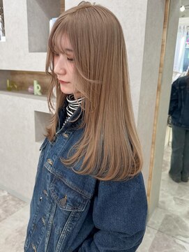 アロ 大阪梅田(alo) 【momoa】くすみベージュカラー《ブリーチ/ベージュ》