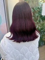 ロックス バイ マグ 松本(rocks BY MAG)&nbsp;20代30代◎艶ボルドーワインレッド×小顔レイヤー韓国風