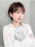 ハンサムショート/丸みショートボブ/20代30代40代50代/顔周り