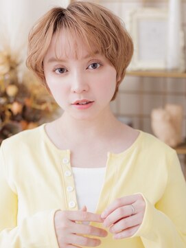 カバーヘア イヴ 戸頭店(COVER HAIR EVE) 夏カラーひし形ショートボブくびれレイヤーハッシュカット20代a