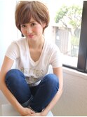 エフォートレス★流し前髪♪ふんわりマッシュショート