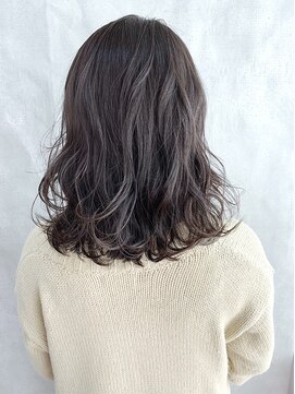 ムウ 難波(MOU) ハッシュカットフルバング似合わせカットレッドブラウン20代30代