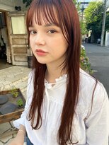 パール(PearL) 《PearL》アプリコットレッドとシースルーバング
