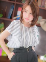 カバーヘア ブリス 戸田公園西口店(COVER HAIR bliss) 耳かけツヤ感アシンメトリーワンカールc4戸田公園20代30代40代!