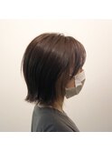 伸ばしかけに外ハネボブ~イヤリングカラー~