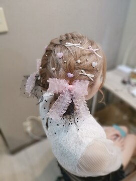 ヘアセットサロン ミント(Hair set salon MINT) 編み込みツインお団子