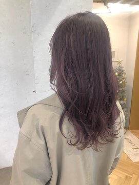 ロンドプランタン 恵比寿(Lond Printemps) ラベンダーヌーディカラー大人のウェーブヘア【中居】