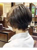 【辻】ショートカット×レザーカット×【柔】アッシュベージュ