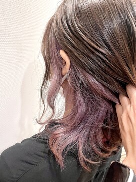 フィックスヘアー なんば(FIX-hair) インナーカラー/パープル