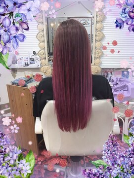 エデン ビークス チルドレン(EDeN Beeks children) #グラデーション#レッドバイオレッドカラー#ロング#特殊カラー