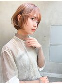 【Taylor 大宮】オレンジブラウン×内巻きボブ