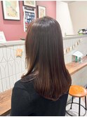 #ハッシュカット#フルバング#似合わせカット#レッドブラウン