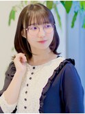 20代/30代/顔周りレイヤー/外ハネミディアム/触覚ヘア