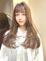 サイン 渋谷(SIGN) 韓国ヘアハッシュカットレイヤーカットグレージュブリーチ無し