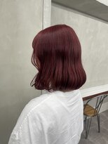 ニコ トウキョウ 渋谷(nico TOKYO)&nbsp;ワインレッド/ブリーチカラー/レイヤーカット/顔まわりレイヤー