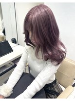 ユーフォリア 池袋東口駅前店(Euphoria) 20代30代ソフトウルフ肩ラインダブルカラーピンクカラー