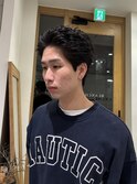 ダークアッシュ/ニュアンスパーマ/韓国マッシュ/スペインカール