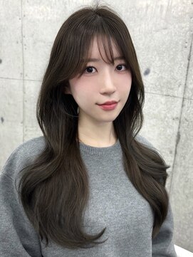 エヌアイ オモテサンドウ(ni omotesando) 大人気オリーブベージュ/お顔周りレイヤー