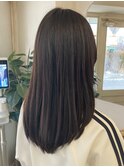 梅雨前に髪質改善ストレートサラサラ内巻きロングレイヤー