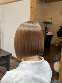 【髪質改善】縮毛矯正×タッセルボブ