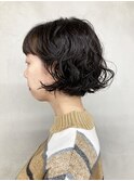 ショートボブパーマナチュラルパーマ癖毛風パーマレイヤーパーマ