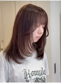 15090暗髪ミルクティーベージュオリーブカラー髪質改善ロング