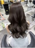 グレージュ　透明感カラー　韓国ヘア　レイヤーカット
