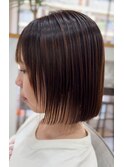 切りっぱなしボブ/弘前市