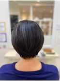 黒髪ツヤ質感の上品ショートボブ【ユニティ戸塚店】