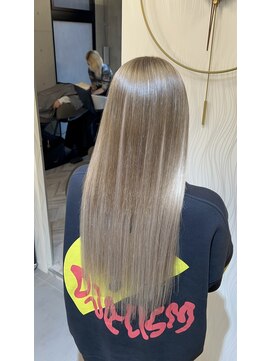 ブリーチカラーとシールエクステ60本