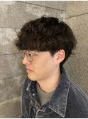 MEN’S HAIR/波巻きツイストスパイラル/リバースセンターパート