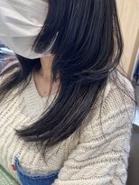 ファースト 長町店(first)&nbsp;【Blue×個性的ヘア】透けるブルーグレーと動き映えるウルフヘア