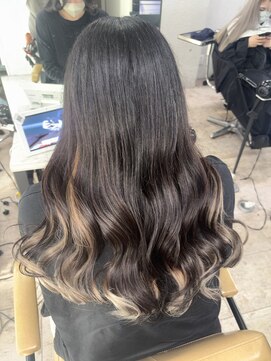 アジールヘア 所沢プロペ通り店(agir hair) インナーカラー ミルクティー 所沢