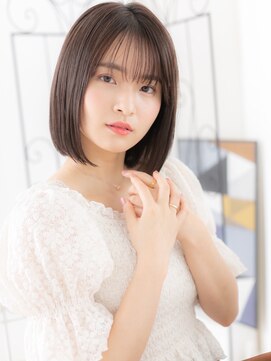 エイトサロン 八潮(8salon) 八潮/髪質改善/シースルーバング×ダークブラウン×美髪ボブn