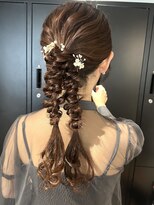 シンス 銀座(since)&nbsp;編み下ろしアレンジ/参列ヘアセット/結婚式ヘアアレンジ