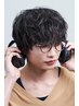 メンズカット+シャドウパーマ ¥14500【メンズマッシュ/ウルフカット/眉毛】