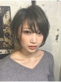 女子力Upショートスタイル×カーキグレージュ
