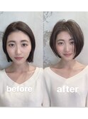 美髪 マニッシュショート フレンチボブ かきあげもOK