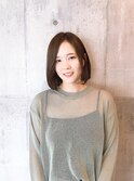 ボブ×ラベンダーアッシュ 韓国人風