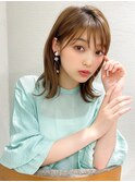 小顔ワンカールセミディオリーブカラー20代30代/Silk-lei吉祥寺