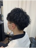 マッシュ+スパイラルパーマ