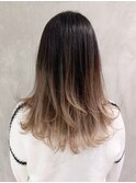 グラデーションロング_マロンベージュAラインボブ_ba318111